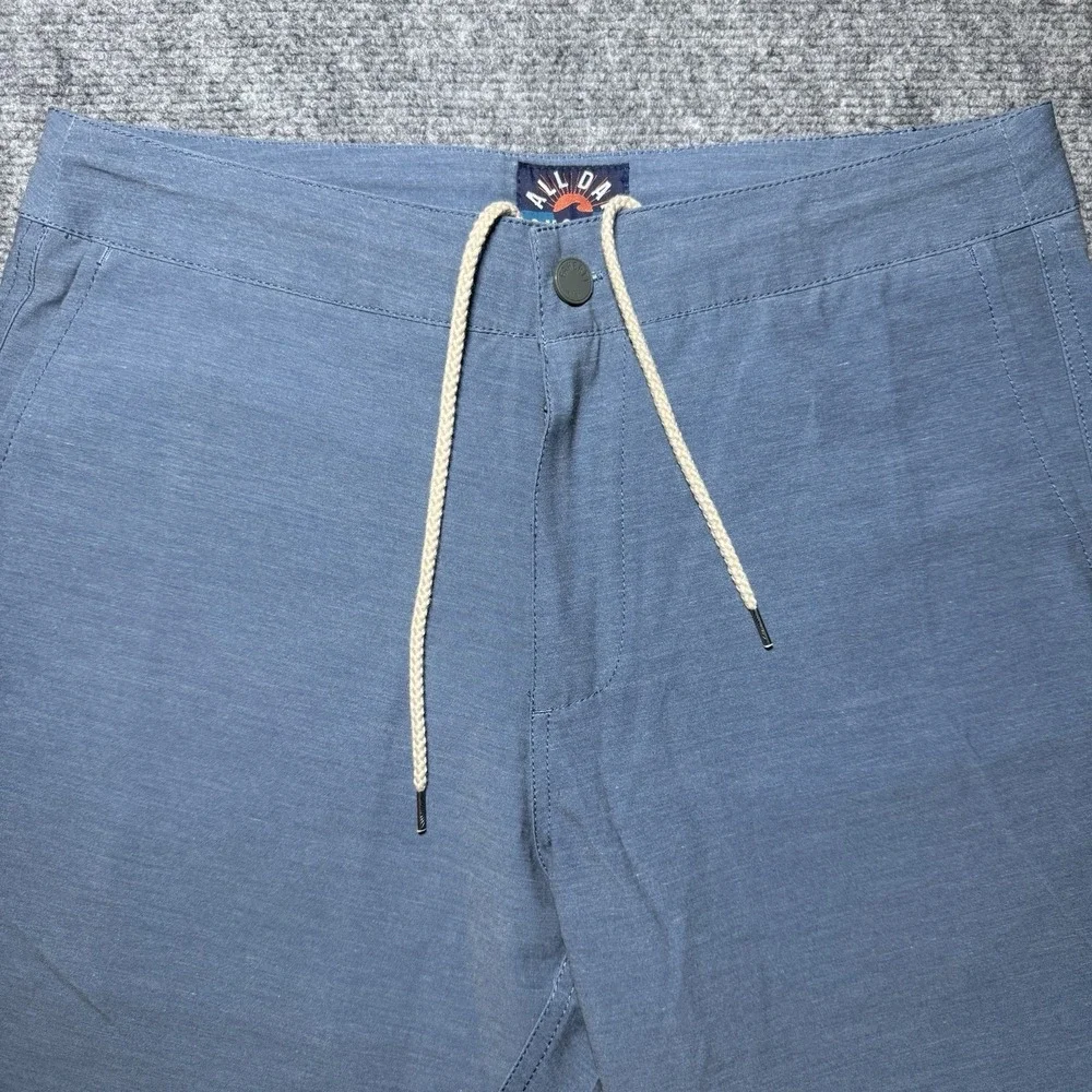 Faherty All Day Shorts Men 30 Blue Drawstring Chino Stretch Casual Pockets